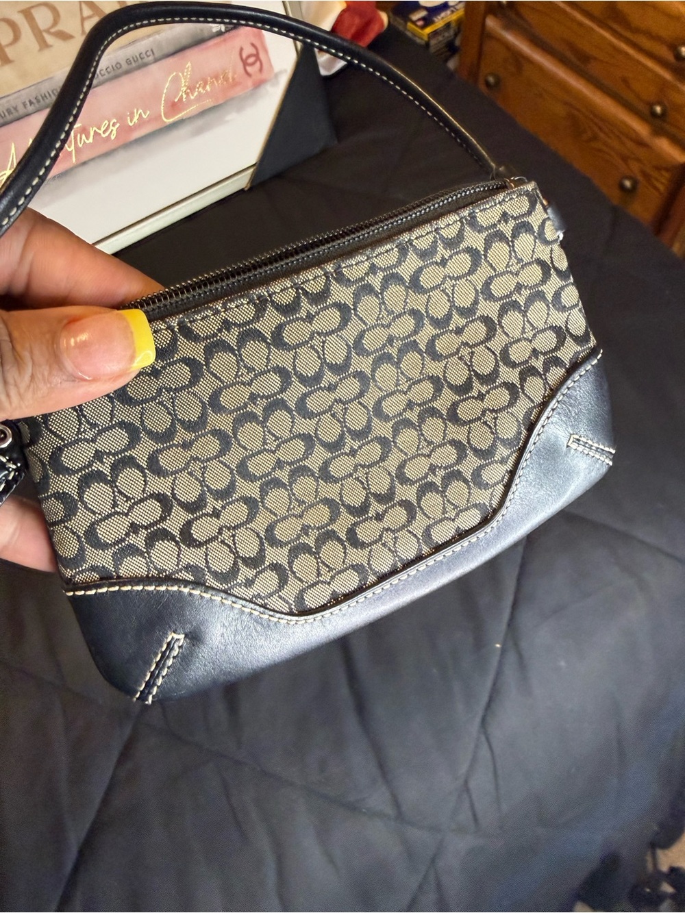 Coach Signature Jacquard Wristlet